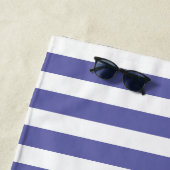 Gepersonaliseerde Zeer Peri Cabana Stripe  Strandlaken (In situ)