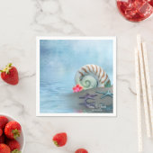 Gepersonaliseerde zeeschelpen bruiloft servetten (Insitu)