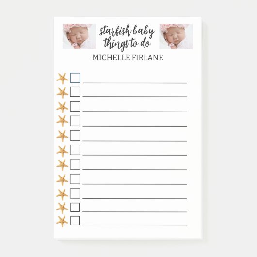 Gepersonaliseerde zeesterren dingen om te doen post-it® notes (Voorkant)