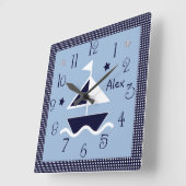 Gepersonaliseerde ZeevaartZeilboot & de Leuke Klok (Hoek)