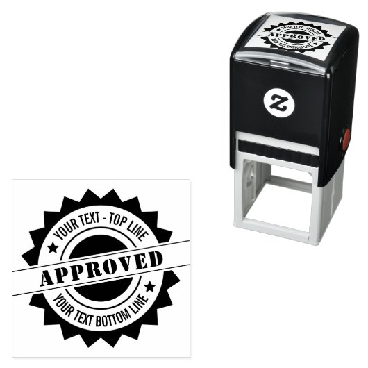 Gepersonaliseerde zegel van goedkeuring Zelfinktst Zelfinktende Stempel (In situ)