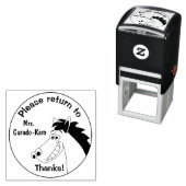 Gepersonaliseerde zelf inkt leraar stempel paard (In situ)