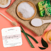 Gepersonaliseerde zelfgemaakte allergie-etiket vierkante sticker