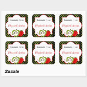 Gepersonaliseerde zelfgemaakte appels grote Sticke Vierkante Sticker (Vel)