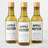 Gepersonaliseerde zelfgemaakte Apple Butter Label Wijn Etiket (Flessen)