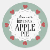 Gepersonaliseerde zelfgemaakte Apple Pie Label met (Voorkant)