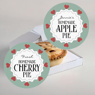Gepersonaliseerde zelfgemaakte Apple Pie Label met