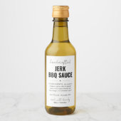 Gepersonaliseerde zelfgemaakte BBQ saus flesetiket Wijn Etiket (Voorkant)