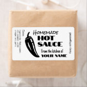 Gepersonaliseerde Zelfgemaakte Hot Sauce Black Chi Etiket (Insitu)