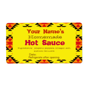 Gepersonaliseerde Zelfgemaakte Hot Sauce Labels In