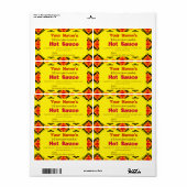 Gepersonaliseerde Zelfgemaakte Hot Sauce Labels In (Full Sheet)