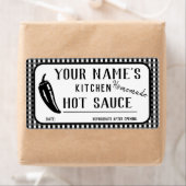 Gepersonaliseerde Zelfgemaakte Hot Sauce Labels Zw (Insitu)