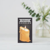 Gepersonaliseerde zelfgemaakte kaarsen | Handgemaa Visitekaartje (Staand voorkant)