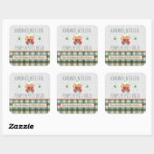 Gepersonaliseerde Zelfgemaakte met liefde Pompoen Vierkante Sticker (Vel)