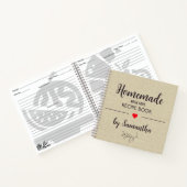 Gepersonaliseerde zelfgemaakte met liefde Recept N Notitieboek (Binnen)