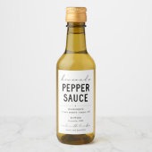 Gepersonaliseerde zelfgemaakte peper saus label wijn etiket (Voorkant)