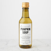 Gepersonaliseerde zelfgemaakte pompoensoep Label Wijn Etiket (Voorkant)