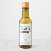 Gepersonaliseerde zelfgemaakte tomaat chutney labe wijn etiket (Voorkant)