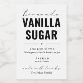 Gepersonaliseerde zelfgemaakte vanille suiker labe wijn etiket (Enkel label)