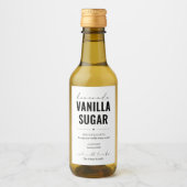 Gepersonaliseerde zelfgemaakte vanille suiker labe wijn etiket (Voorkant)