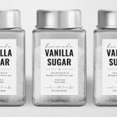 Gepersonaliseerde zelfgemaakte vanille suiker labe wijn etiket