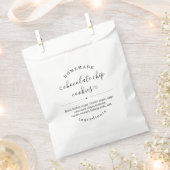 Gepersonaliseerde zelfgemaakte voedselzak bedankzakje (Geknipt)