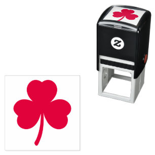 Gepersonaliseerde zelfinkende stempel met klavertj