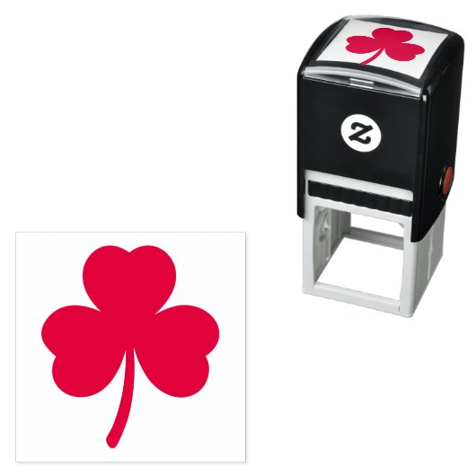 Gepersonaliseerde zelfinkende stempel met klavertj (In situ)