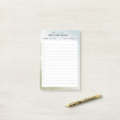 Gepersonaliseerde zelfliefde doelen checklist post-it® notes (Op bureau)