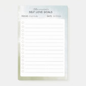 Gepersonaliseerde zelfliefde doelen checklist post-it® notes (Voorkant)
