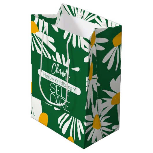 Gepersonaliseerde zelfzorg medium cadeauzakje (Voorkant Gekanteld)