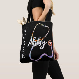 Gepersonaliseerde zenuwstethoscoop minimalistisch  tote bag