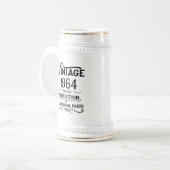 Gepersonaliseerde zestig  60ste verjaardagscadeaus bierpul (Voorkant links)