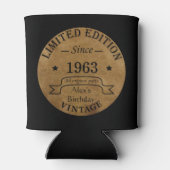 Gepersonaliseerde zestig 60ste verjaardagscadeaus blikjeskoeler (Achterkant)