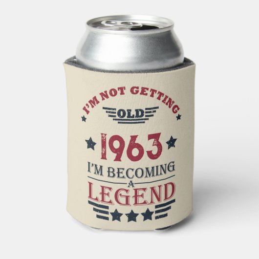 Gepersonaliseerde zestig  60ste verjaardagscadeaus blikjeskoeler (Blikje Achterkant)