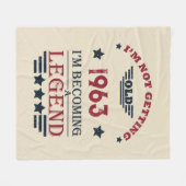 Gepersonaliseerde zestig 60ste verjaardagscadeaus fleece deken (Voorkant (Horizontaal))