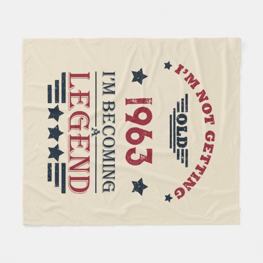 Gepersonaliseerde zestig  60ste verjaardagscadeaus fleece deken (Voorkant (Horizontaal))