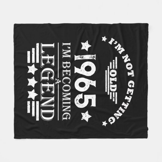 Gepersonaliseerde zestig  60ste verjaardagscadeaus fleece deken (Voorkant (Horizontaal))