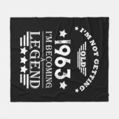 Gepersonaliseerde zestig  60ste verjaardagscadeaus fleece deken (Voorkant (Horizontaal))