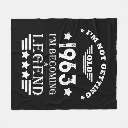 Gepersonaliseerde zestig  60ste verjaardagscadeaus fleece deken (Voorkant (Horizontaal))