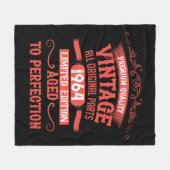 Gepersonaliseerde zestig  60ste verjaardagscadeaus fleece deken (Voorkant (Horizontaal))