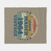 Gepersonaliseerde zestig  60ste verjaardagscadeaus fleece deken (Voorkant (Horizontaal))