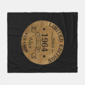 Gepersonaliseerde zestig  60ste verjaardagscadeaus fleece deken (Voorkant (Horizontaal))