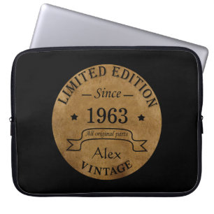 Gepersonaliseerde zestig  60ste verjaardagscadeaus laptop sleeve