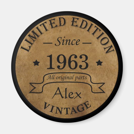 Gepersonaliseerde zestig 60ste verjaardagscadeaus magneet (Voorkant)