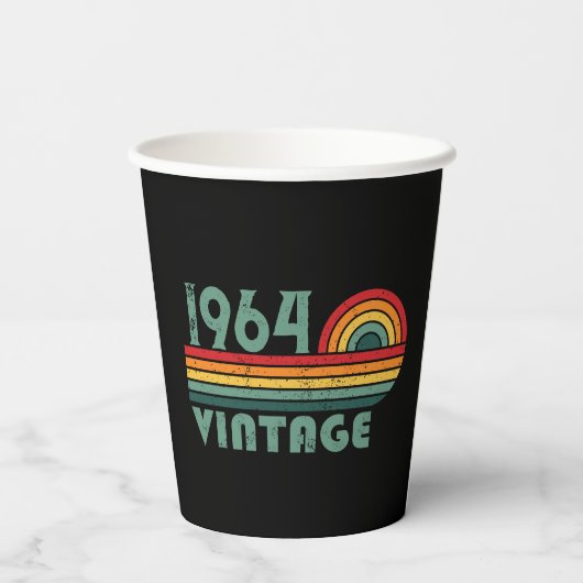 Gepersonaliseerde zestig 60ste verjaardagscadeaus papieren bekers (Achterkant)