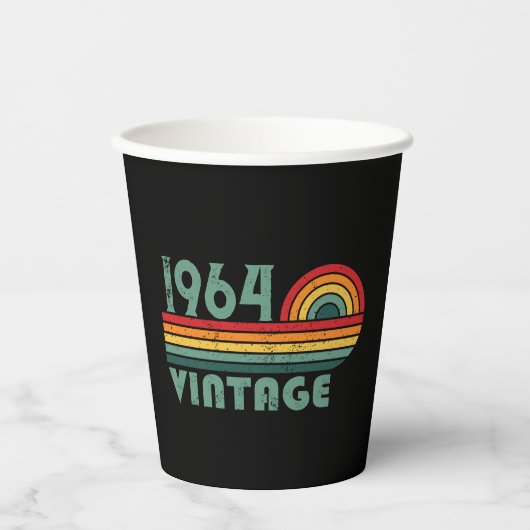 Gepersonaliseerde zestig  60ste verjaardagscadeaus papieren bekers (Voorkant)