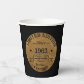 Gepersonaliseerde zestig  60ste verjaardagscadeaus papieren bekers (Voorkant)
