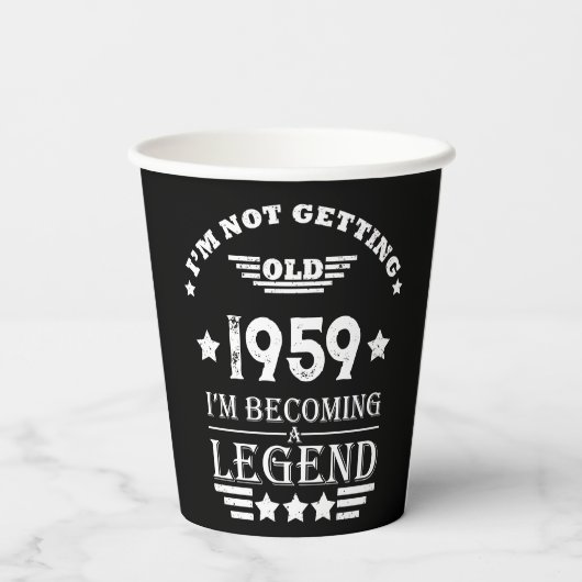 Gepersonaliseerde zestig  60ste verjaardagscadeaus papieren bekers (Achterkant)