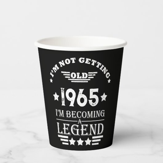 Gepersonaliseerde zestig  60ste verjaardagscadeaus papieren bekers (Voorkant)